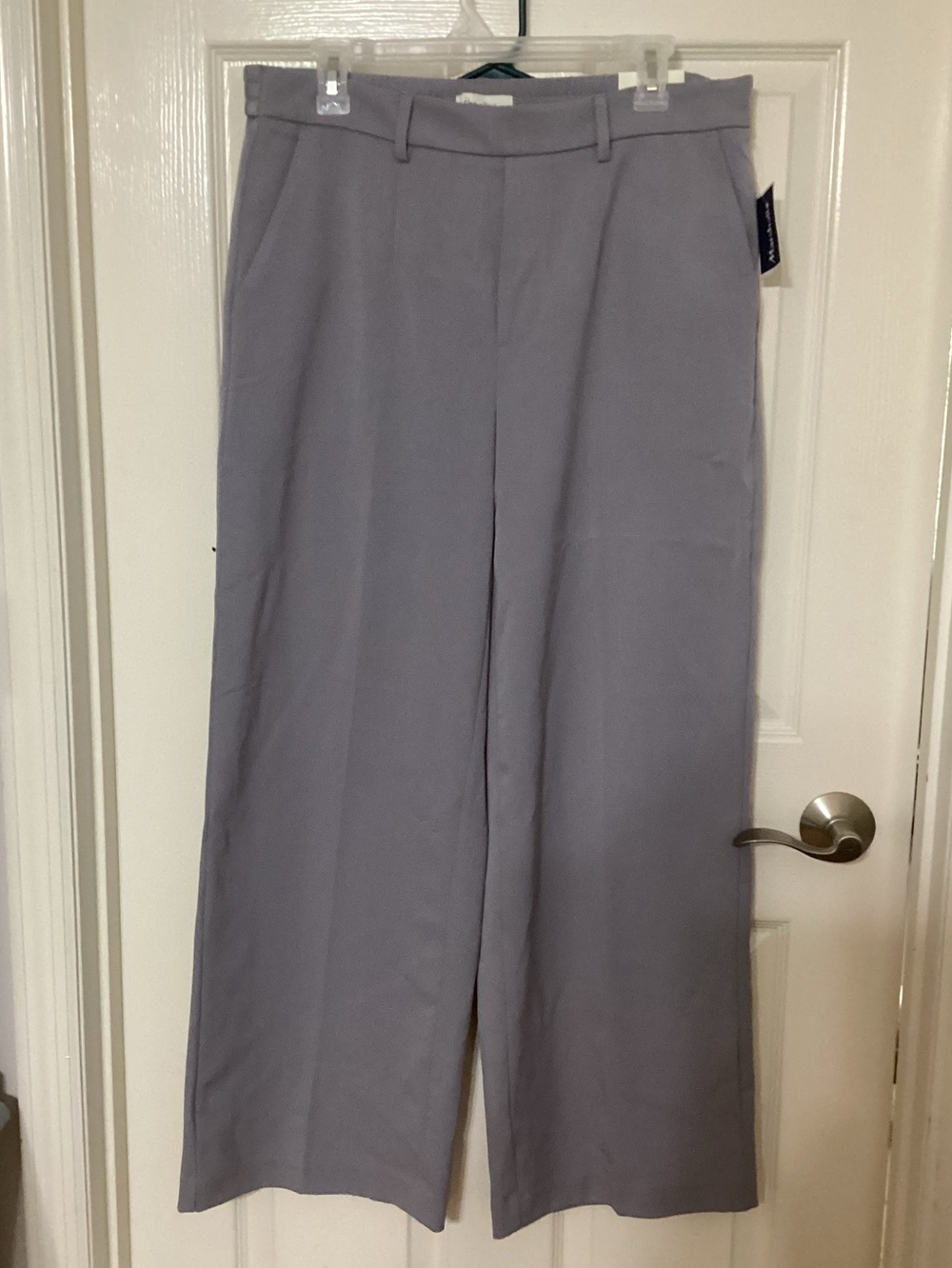 Haver & Blair Grey Pull On Slim Wide Leg Dress Pants Women’s Large NWT